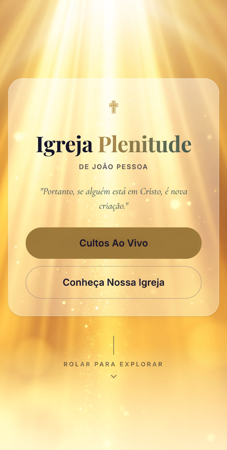 Banner da Igreja Plenitude de João Pessoa
